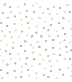 Noordwand Behang Mondo baby Confetti Dots roze/wit/bruin
