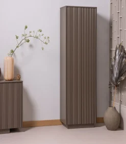 Nova Hoge Kast - Grenen - Truffel Bruin - 215x67x40