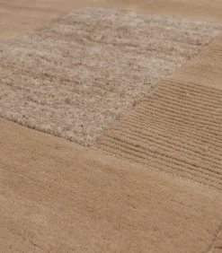 Noven Handgeweven Vloerkleed - Wol - Zand - 170x240 cm