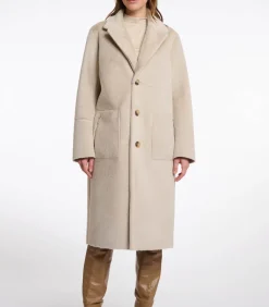 Omkeerbare lange jas Berken 44