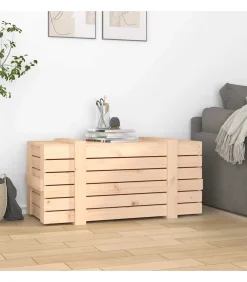 Opbergbox 91x40,5x42 cm massief grenenhout