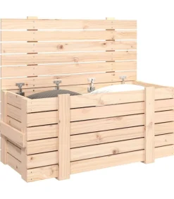 Opbergbox 91x40,5x42 cm massief grenenhout