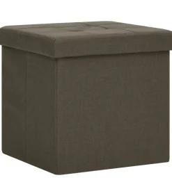 Opbergkruk inklapbaar kunstlinnen donkerbruin