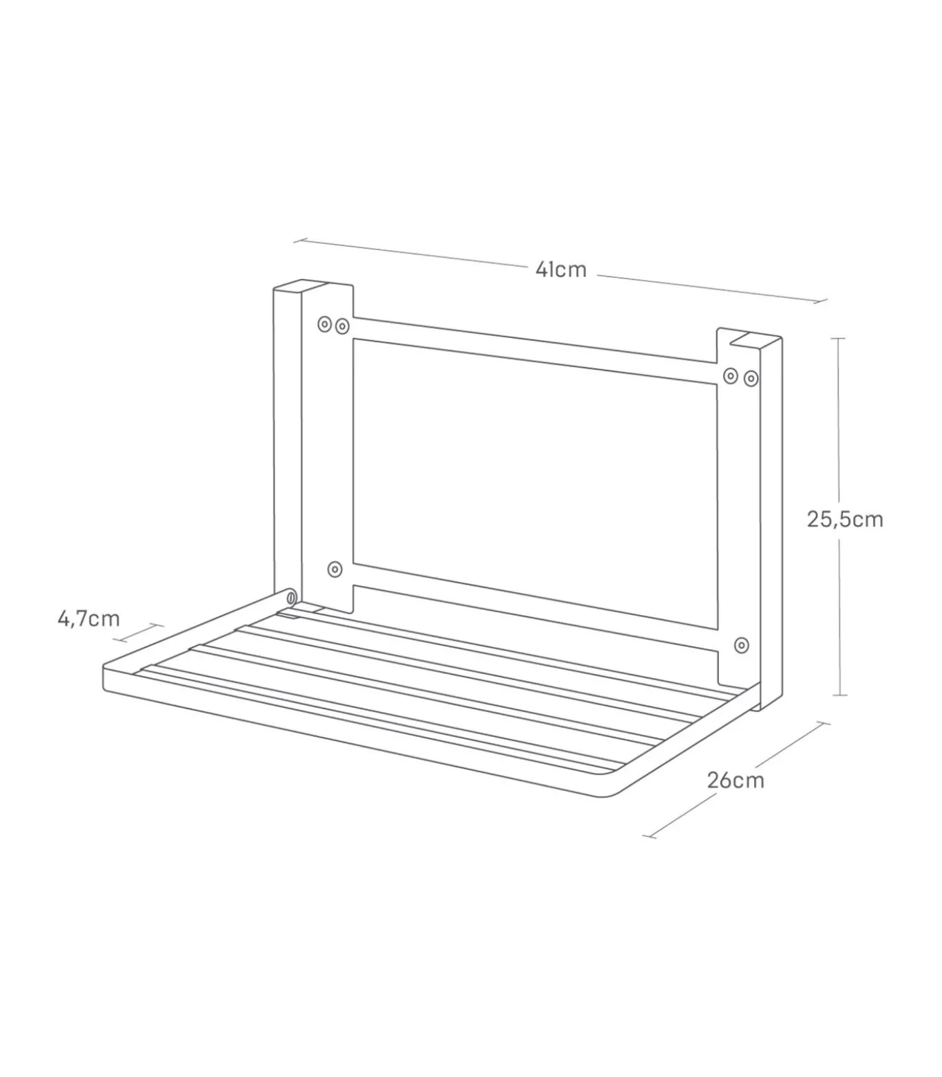 Opvouwbare Wandplank - Tower - Wit