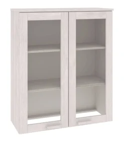 Opzetkast HAMAR 85x35x100 cm massief grenenhout wit