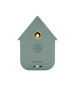 Ornament Sound Box Modern Cuckoo - Groen - 12x7.5x11.5cm