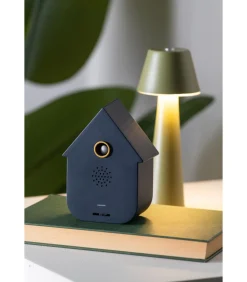 Ornament Sound Box Modern Cuckoo - Blauw - 12x7.5x11.5cm