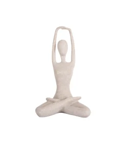 Ornament Stretched Lotus - Grijs - 14.5x12x23.5cm