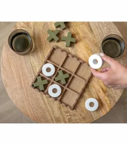 Ornament Tic Tac Toe - Groen - 18.5x18.5x5cm