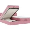 Ottoman bed met matrassen 200x200cm fluweel roze