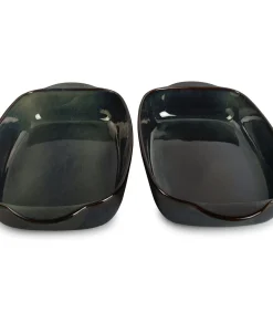 Ovenschaal 39/33x25,5xH8,5cm groen/blauw Meridian