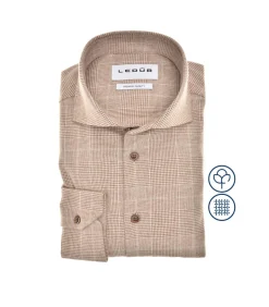 Overhemd Modern Fit Price De Galles Ruit Bruin