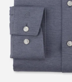 Overhemd Shirt 24/7 Modern Fit Marineblauw