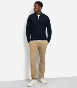 Overhemd Zip Pullover Marine