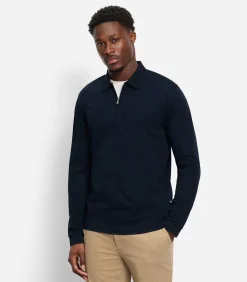 Overhemd Zip Pullover Marine
