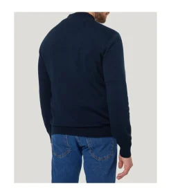 Overhemd Zip-Pullover Donkerblauw
