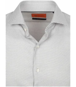 Overhemd Extra Lange Mouwen Print Taupe