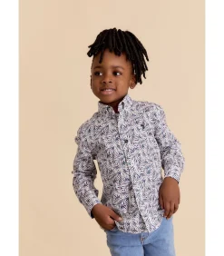 Overhemd met lange mouwen en bloemenprint