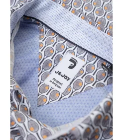 Overhemd met tennisrackets patroon