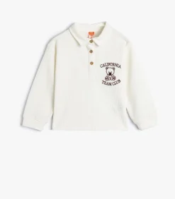 Overhemdkraag geborduurd Sweatshirt