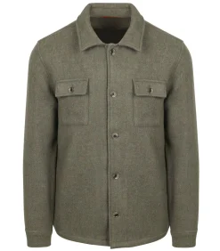 Overshirt Wool Blend Groen