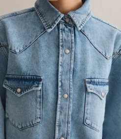 Oversized denim overhemd