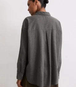 Oversized krijtstreep blouse