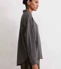 Oversized krijtstreep blouse