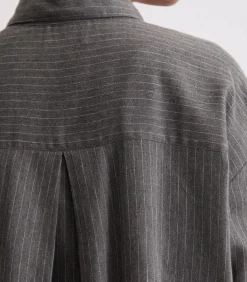 Oversized krijtstreep blouse