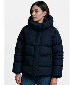 Oversized marineblauwe damesjas