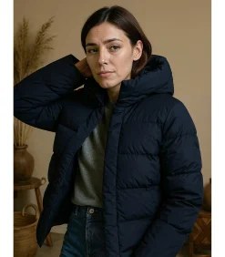 Oversized marineblauwe damesjas