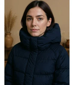 Oversized marineblauwe damesjas