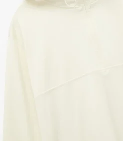 Oversized sweater met capuchon en halve ritssluiting