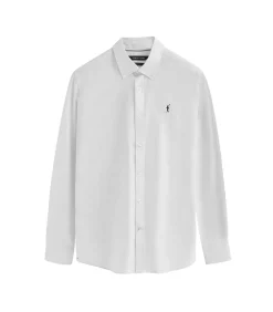 Pack van twee herenhemden in hemelblauw en wit met relaxed fit en Rigby Go-logo