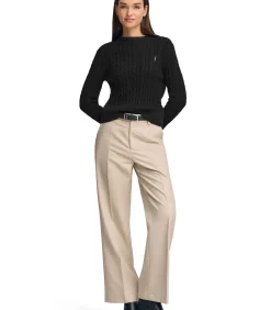 Pack van twee truien van wolmix in zwart en gebroken wit met ronde hals en geborduurd Rigby Go-logo