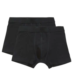 2-pak Jongens boxershorts Organic - Biologisch katoenen kinder onderbroeken - Zwart - Grijs - Donkerblauw