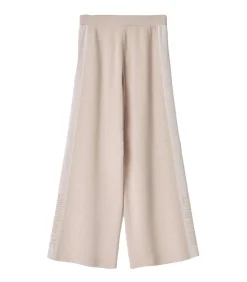 Pantalone In Maglia A Palazzo C/Bande In Contrasto