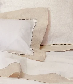 Paris - Tweekleurig laken in halflinnen Made in France