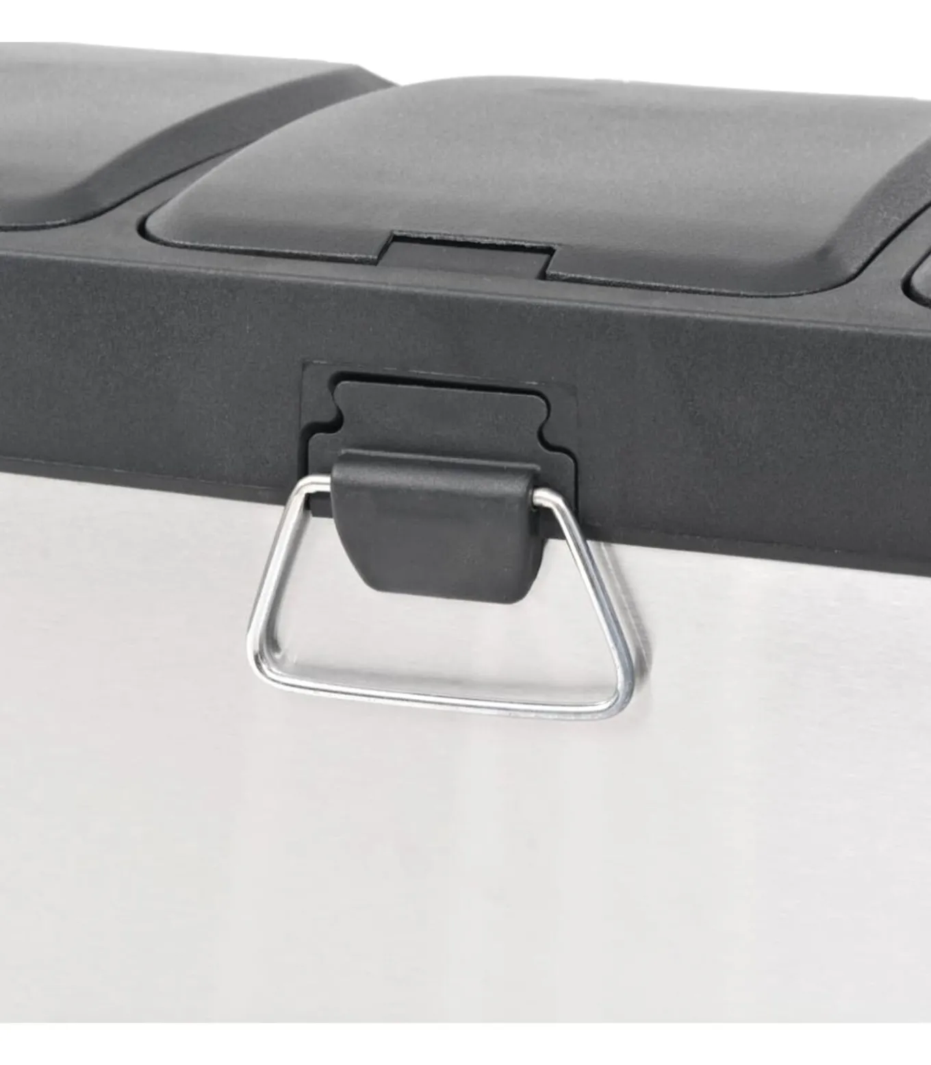 Pedaalemmer voor recycling 24 L roestvrij staal