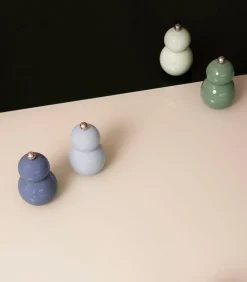 Peper/zoutmolen H12cm blauw Betty - set/2
