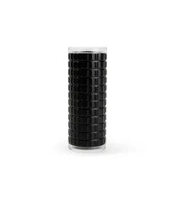 Peper/zoutmolen H12,5cm geribbeld zwart Savor