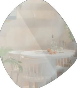 Philou Spiegel - Glas/Metaal - Zwart - 60x59x0,5