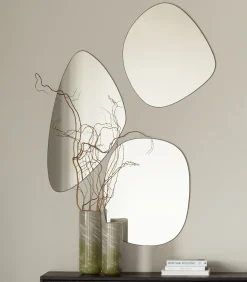 Philou Spiegel - Glas/Metaal - Zwart - 60x59x0,5