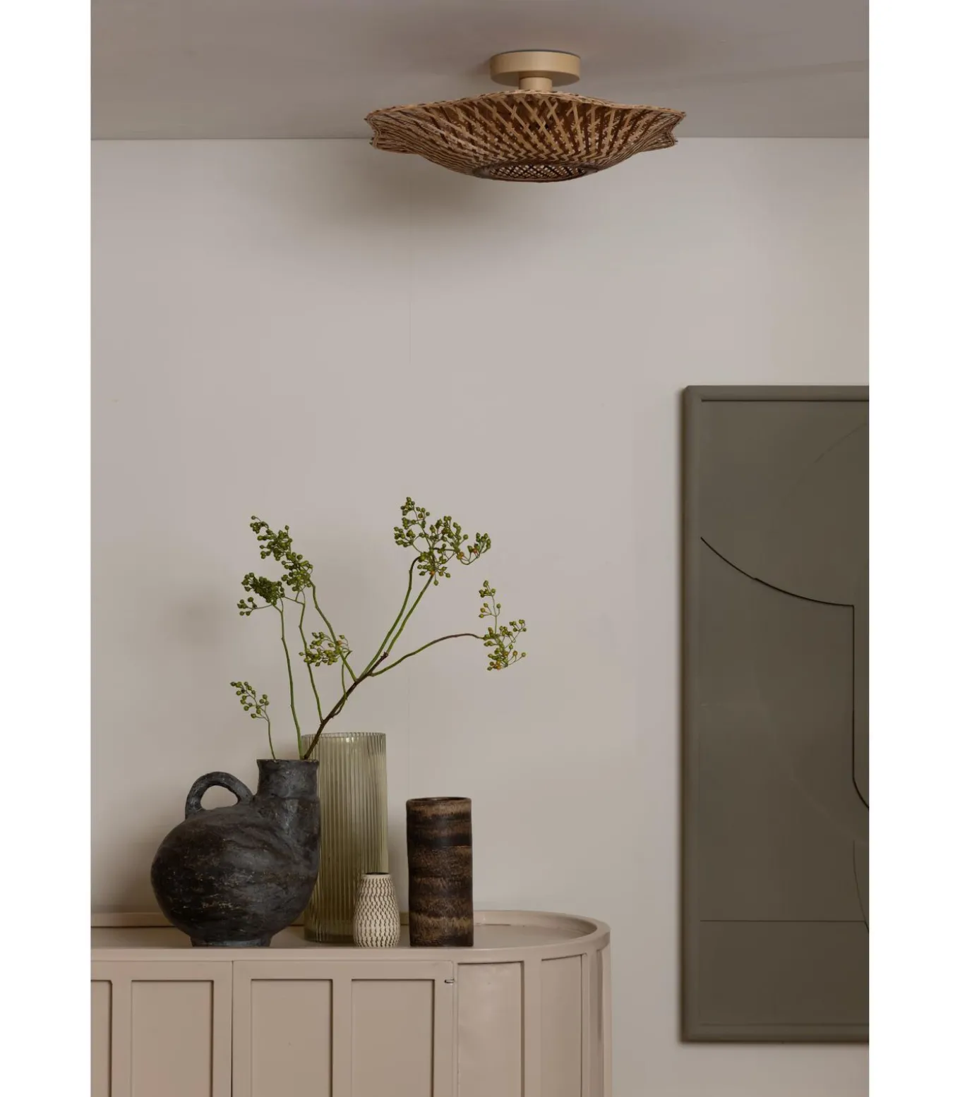 Plafonniere Madura - Naturel - Ø13cm