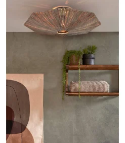 Plafonniere Panama - Donker grijs - 65x65x7cm