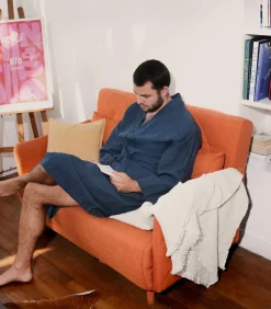 Plaid van katoen en linnen, HONEYCOMB DECO