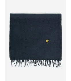 Plain lambswool scarf - dark navy