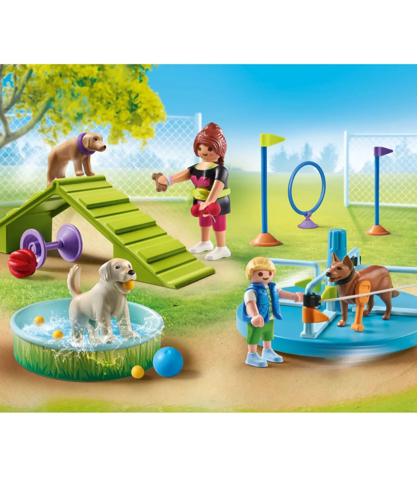 Playmobil hondenpark bouwset - My Life dieren speelset 71745