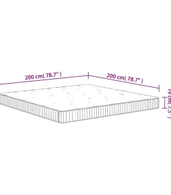 Pocketveringmatras middelhard 200x200 cm