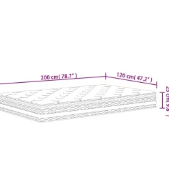 Pocketveringmatras middelhard 120x200 cm